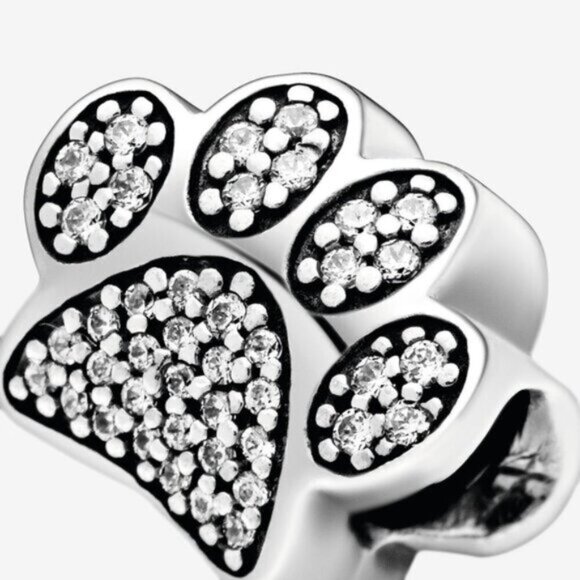 Pandora Sparkling Paw Print Charm - Picture 3 of 6